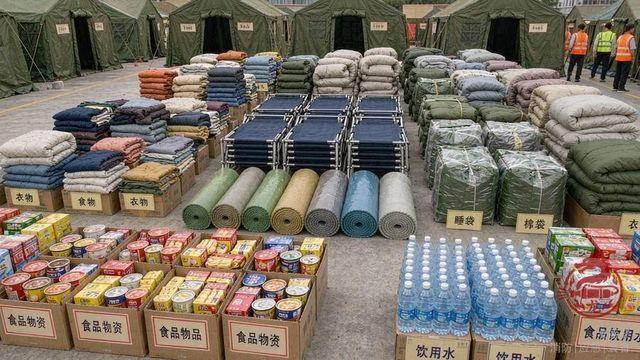 受灾群众安置生活物资
